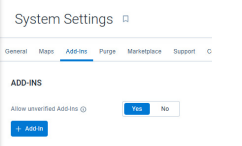 Add-Ins page with + Add-In button